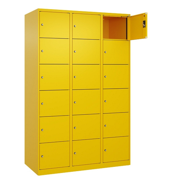 C+P Schließfachschrank Evolo PLUS, 18 Fächer, 1850x1200x500mm, 1023/1023, 049000-326 S10022