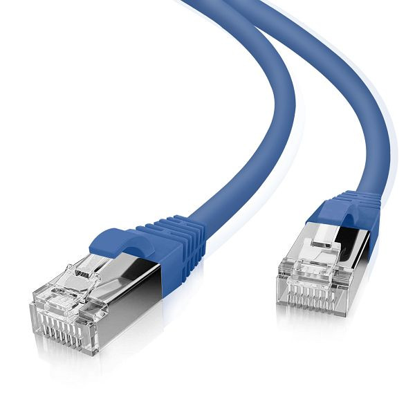 Helos Patchkabel SF/UTP Cat 5e blau 0,5m, 117805