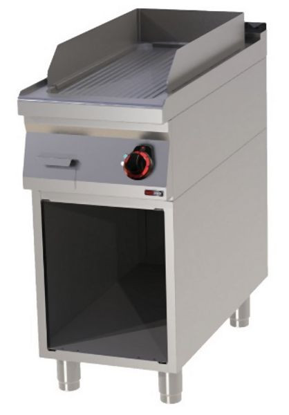 RM Thermik Serie 900, Elektro-Grillplatte mit Unterbau, 400x900x900 mm, gerillte Grillfläche, FTR-90/40E