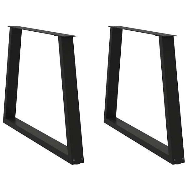 vidaXL Esstisch Beine V-Form 2 Stück Schwarz 90x(72-73,3) cm Stahl, 4012576