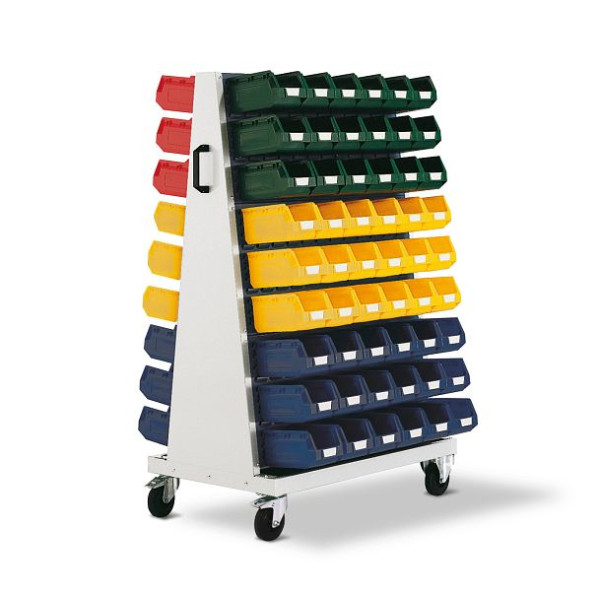 bott perfo Rack plus mobil 6 Schlitzplatten B x T x H: 1000 x 650 x 1600 mm, RAL 7035/7035, 14026028.16