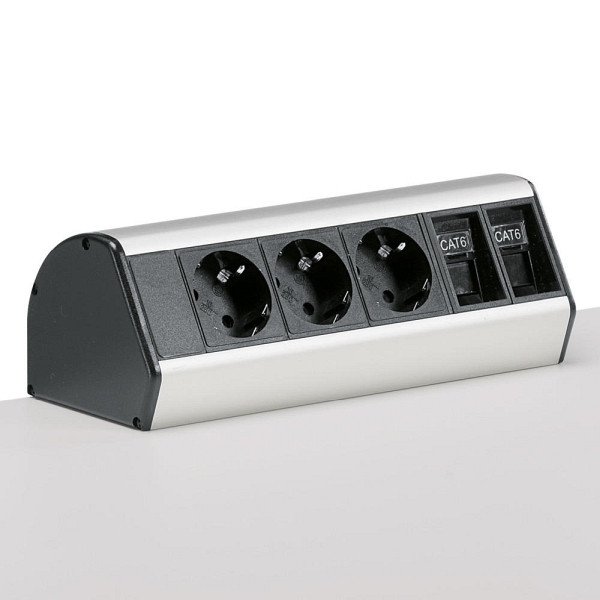 Deskin Datenmanagement, Metall Alusilber, B 225 x T 78 x H 78, 264018