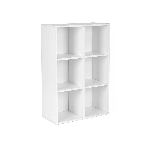 SONGMICS Bücherregal, Weiß, 65,8x30x98 cm, LBC203D