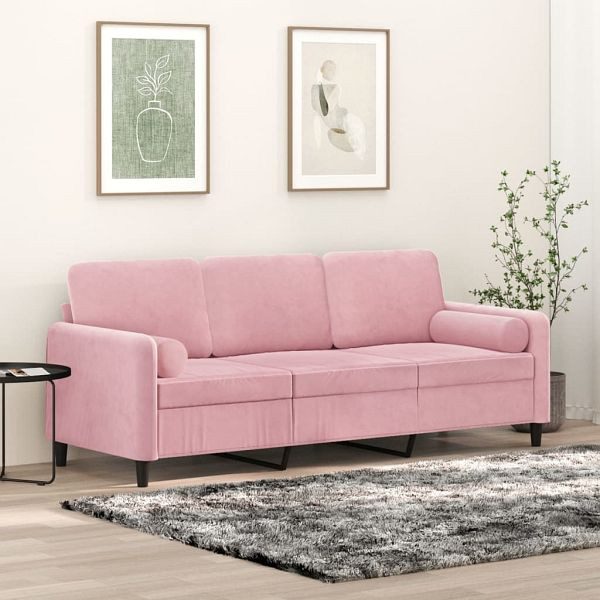 vidaXL 3-Sitzer-Sofa mit Zierkissen Rosa 180 cm Samt 3200894 günstig versandkostenfrei online kaufen: große Auswahl günstige Preise