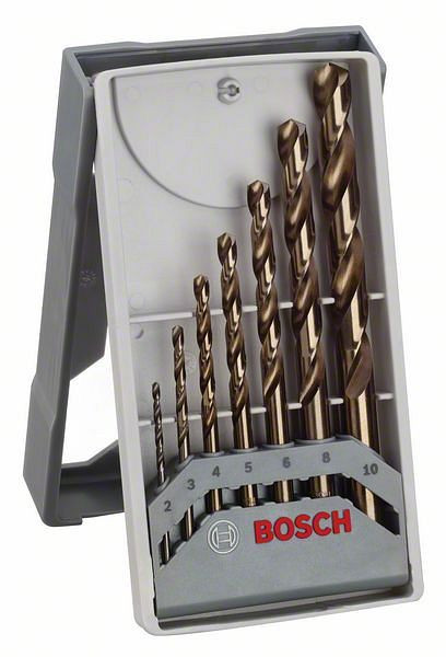 Bosch Metallbohrer-Set Mini X-Line HSS-Co, DIN 338, 135°, 7-teilig, 2 - 10 mm, 2608589296