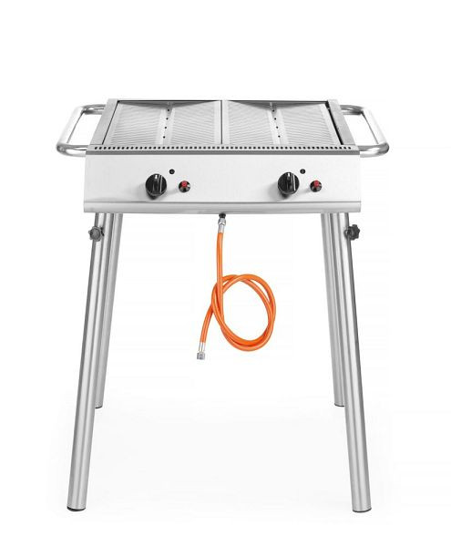 Hendi Xantos Gasgrill, kompakt, Edelstahl, 4 abnembare Beine, 148624
