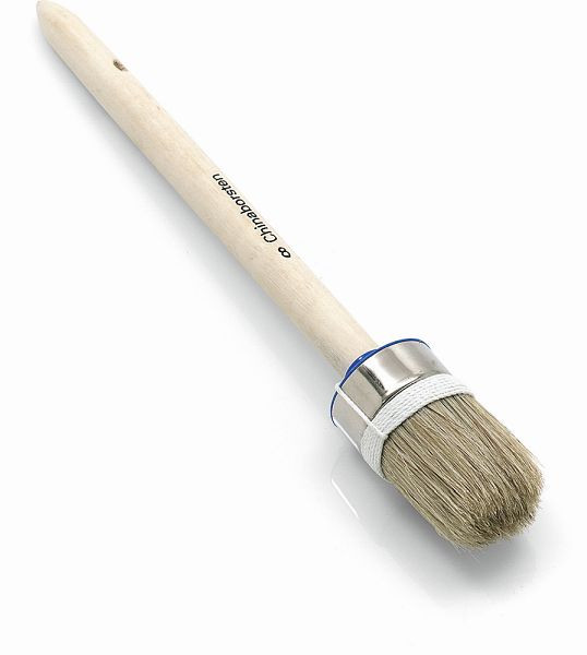 Nölle Industrie-Ringpinsel, helle Borstenmischung Größe 06, Borstenlänge 52 mm, Fadenvorband einfach, kurz, VE: 12 Stück, 52806