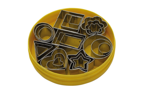 Schneider Dekor Ausstecher im Satz "Geometrie", 24 -teilig, Höhe: 20 mm, Edelstahl, 199662