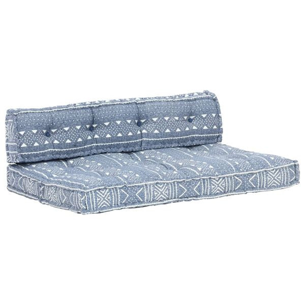 vidaXL Palettensofa-Auflage Indigo Stoff Patchwork, 287721