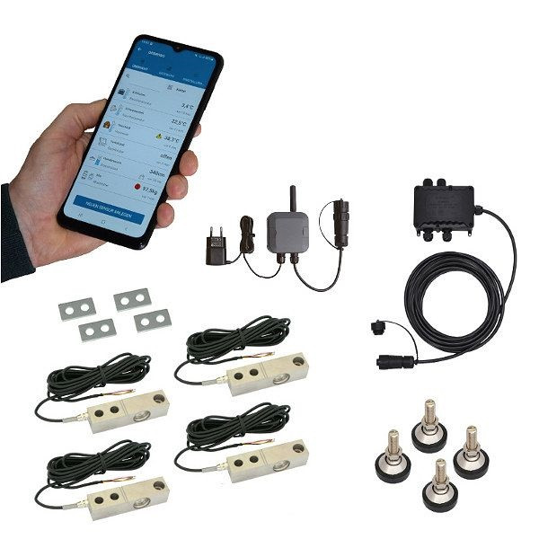 AGRIS Waagenbausatz 4 x 1t mit Onsenso-Fernüberwachung, AGWSBH1T4-ON