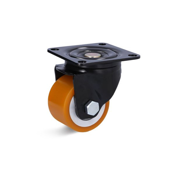Torwegge Polyurethan Apparate Rolle, Tragfähigkeit 450 kg, Rad-Ø 75 mm, Radbreite 50 mm, Gesamthöhe 105 mm, Lenkgehäuse, 0054894