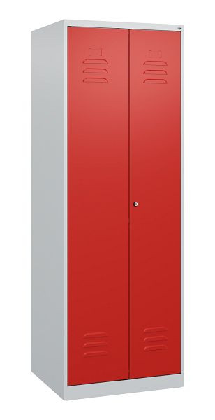 C+P Umkleidespind Classic PLUS, Doppel-Spind, 2 Abteile, 1700x600x500mm, 7035/3020, Zylinderschloss, 0800027-20P S10015