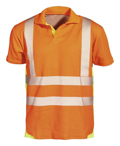 PKA Warnschutz Polo-Shirt, 160 g/m², orange/gelb, Größe: S, VE: 5 Stück, WAPM-OGE-002