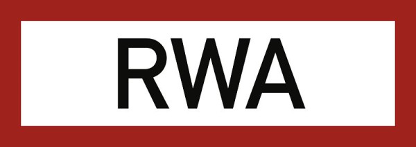 Moedel RWA, Aluminium, 297x105 mm, Textschild, 94430, 4060081033416