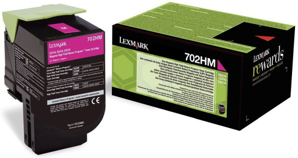 LEXMARK Original Toner-Kit magenta return program (0070C2HM0,070C2HM0,70C2HM0,702HM,NO702HM), 70C2HM0