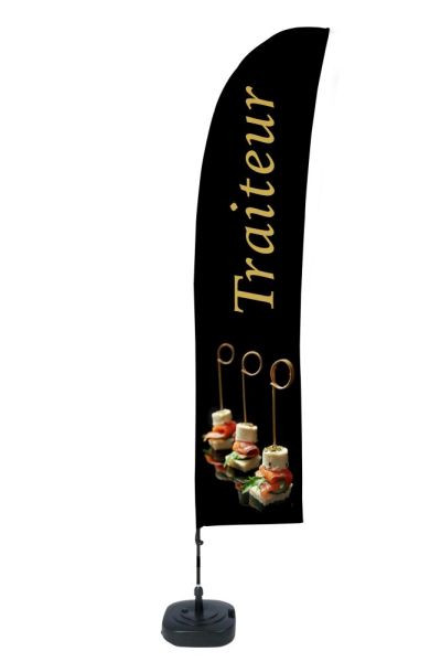 Showdown Displays Beach Flag Budget Wind Komplettset Caterer Französisch, BFBL-WT21-17-I626