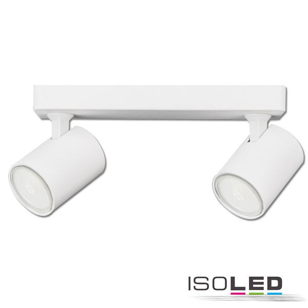 ISOLED Wand-/Deckenleuchte GU10 Dual, IP20, weiß, ohne Leuchtmittel, 114098