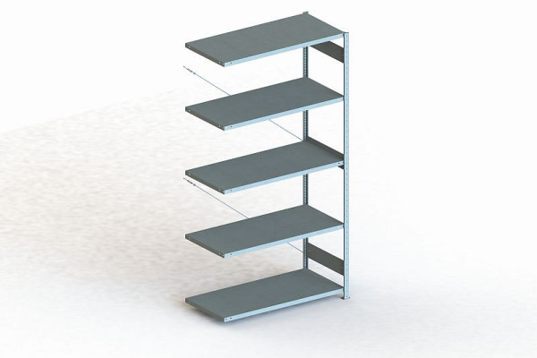 Meta Steckregal Meta CLIP 150 S3 Anbaufeld, Höhe: 2500mm, Länge: 1300mm, Tiefe: 600mm, Bodenanzahl: 5, verzinkt, 9900004465