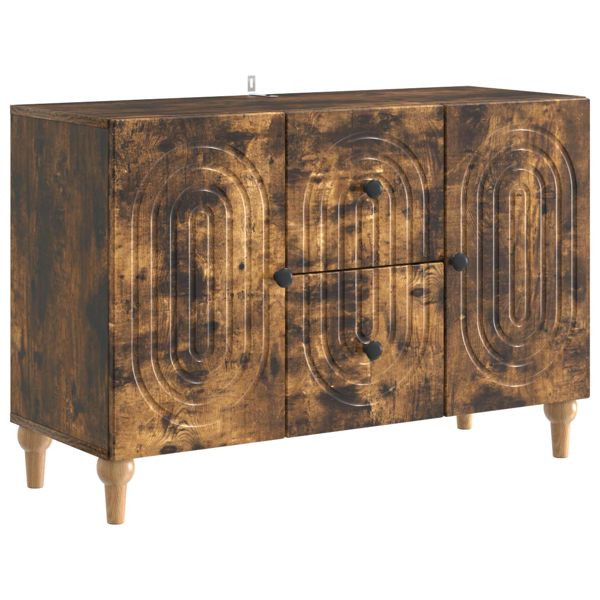 vidaXL TV-Schrank Geräucherte Eiche 89 x 34,5 x 60 cm Holzwerkstoff, 894200