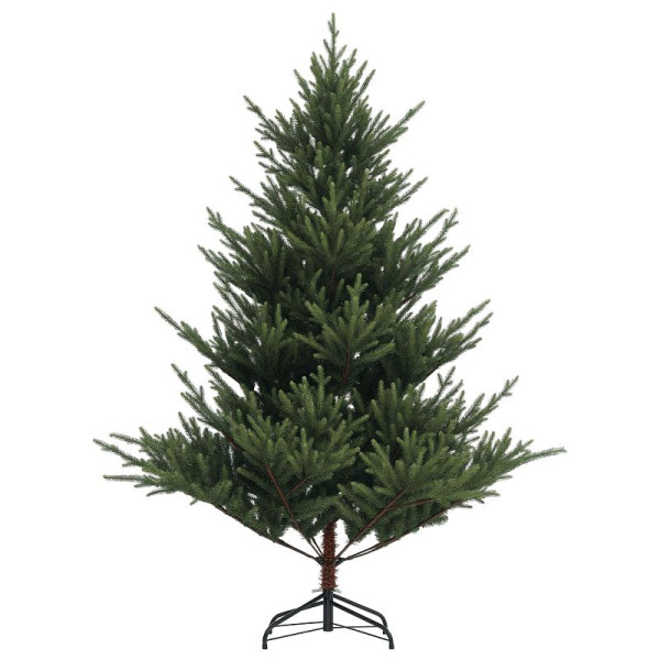 HOMCOM Künstliche norwegische Fichte, Weihnachtsbaum mit 1046 Spitzen, Metallsockel, Grün, 830-870V00GN