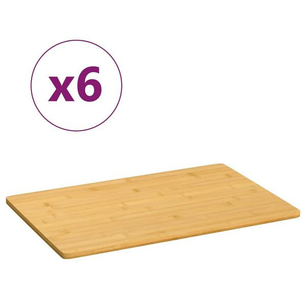 vidaXL Frühstücksbrettchen 6 Stück 35x23x0,8 cm Bambus, 352777