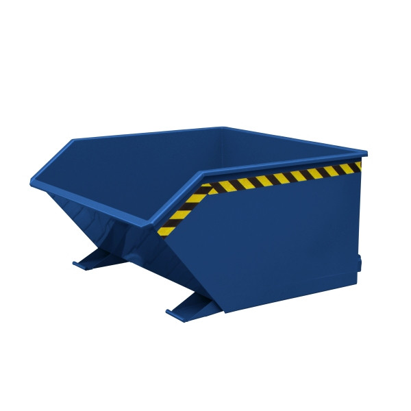 Eichinger Industrie Kippbehälter in niedriger Bauhöhe mit Seitenwand-Aufsatz, 1000 kg, 750 Liter, enzianblau, 20121000000097
