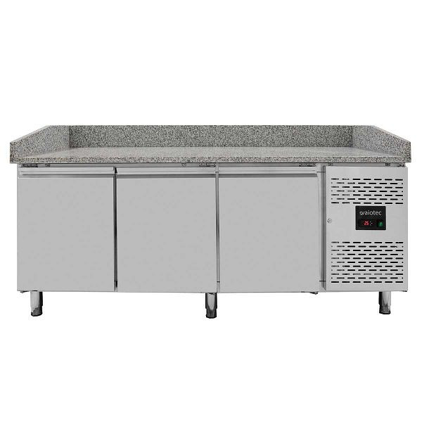 Vaiotec EASYLINE Pizzakühltisch 800 / 3-türig "grau", 202,0x80x100 cm, 10025
