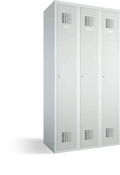 Eurobox Umkleidespind, 3 Abteile 1200 mm, 0100-040301