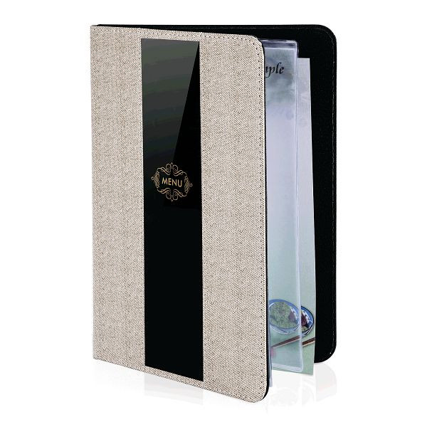 WAS Speisekartenmappe mit acht Innenseiten, DIN A4, Polyurethan/PVC, Modell 2, 4405002