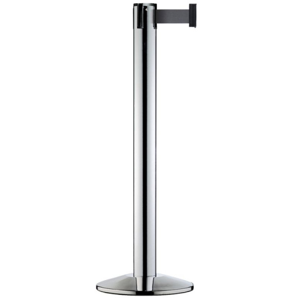 Stein HGS Personenleitsystem -Beltrac Modern-, mobil, Edelstahl, gebürstet, navy, mit Sicherheits-Gurtendstück (selbstlösend), 11251-eg403