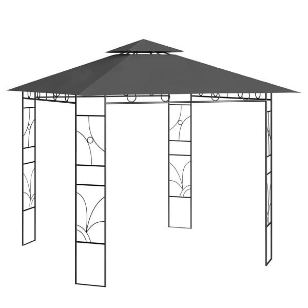 vidaXL Pavillon 3x3x2,7 m Anthrazit 160 g/m², Top-Qualität, 313914
