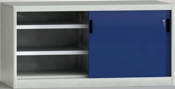 KLW Schiebetürschrank 700 x 1500 x 815 mit abschliessbaren Schiebetüren, Trennwand, mit 4 Fachböden, 7SS-ST0700XTB-002MPB