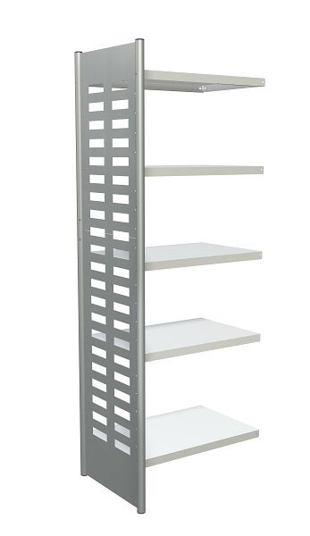 Kerkmann Design-Regal M2, B 750 x T 500 x H 2200 mm, alusilber/lichtgrau, 51583511