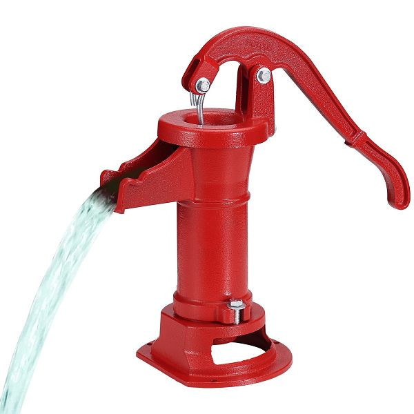 VEVOR Vintage Schwengelpumpe, 7,6 m max. Förderhöhe, Handschwengelpumpe aus Gusseisen mit ergonomischem Griff, G1-5/8 Zoll, rot, SDSBHS6MW000AWM3FV0