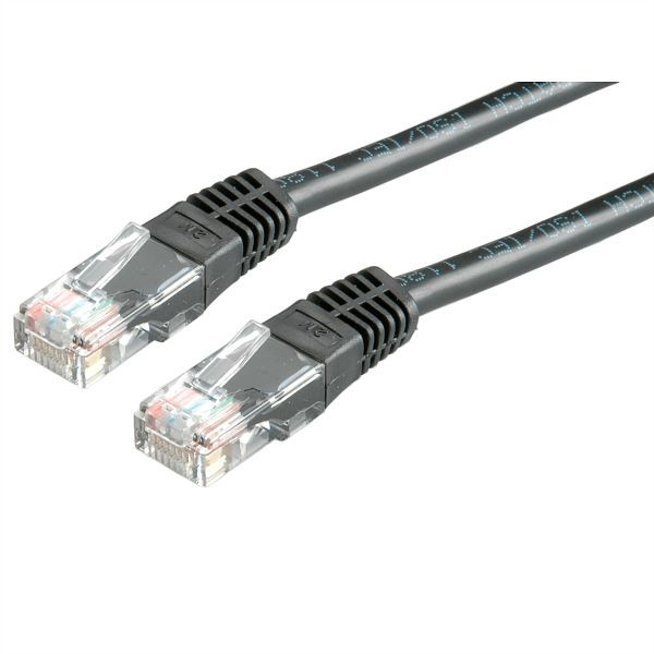 VALUE Patchkabel Kategorie 6 (Class E) UTP, schwarz, 2 m, 21.99.1545