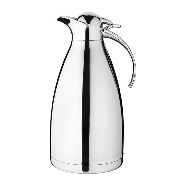Olympia Thermoskanne Edelstahl-Look 2L, Zink, doppelwandig, DL169