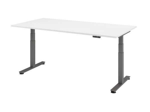Hammerbacher Sitz-Steh-Schreibtisch elektrisch 200x100cm Weiß, VXDSM2E/W/G