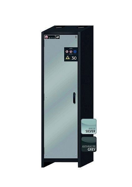 asecos Sicherheitsschrank Q-CLASSIC-30, Q30.195.056 in Silber mit 5x Auszugswanne Standard (Stahlblech), 31002-069-30089