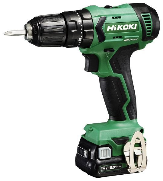 HiKOKI 12V Peak Akku Schlagbohrschrauber, 2 x 2.5Ah, 15/38 Nm, DV12DA (2.5) (Transportkoffer), DV12DAWFZ
