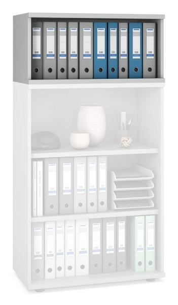 Deskin Aufsatzregal MULTI M pro, Dekor: Lichtgrau, BxHxT: 800 x 390 x 420 mm, 272679