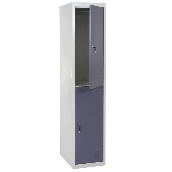 Mendler Schließfach Boston T853, Schließfachschrank Wertfachschrank Spind, Metall 185x38x45cm, dunkelgrau, 55307