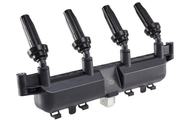 HELLA Zündspule, 12V, 4-polig, Blockzündspule, geschraubt, 5DA 193 175-441