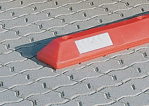 DENIOS Wetterfeste Reflektorfolien, zum Aufkleben auf die Parkstopps PS 9/PS 18, VE: 10 Stück, 164305