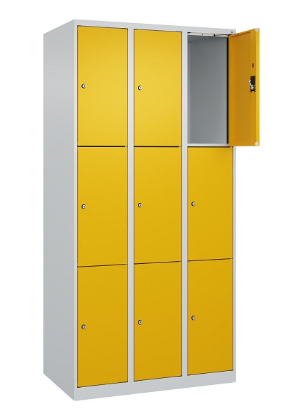 C+P Schließfachschrank Evolo PLUS, 9 Fächer, 1850x900x500mm, 7035/1004, 049000-303 S10000