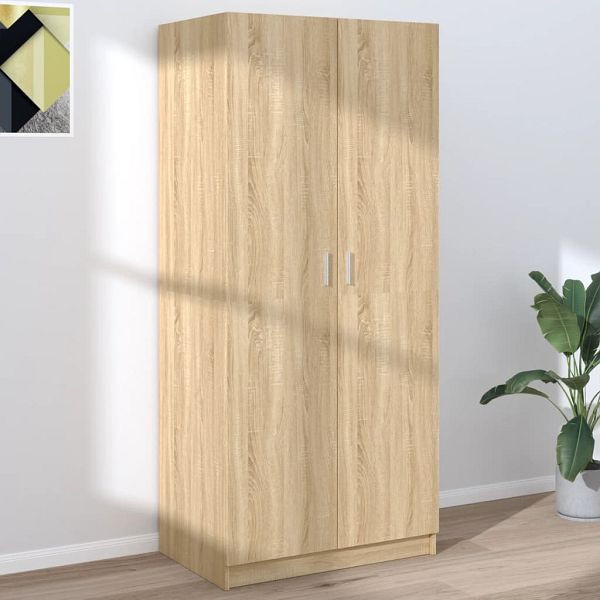 vidaXL Kleiderschrank Sonoma-Eiche 80x52x180 cm Holzwerkstoff, 800624