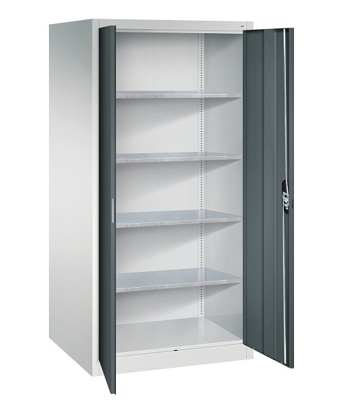 C+P Flügeltürenschrank Acurado, H1950xB930xT800mm, 7035/7016, Traglast 70 kg, 8924-00 S10292