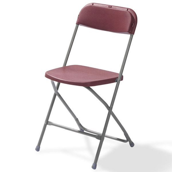 Deskin Klapp-/Stapelstuhl NAVA DV, Farbe rot, Gestellfarbe alusilber, 359226