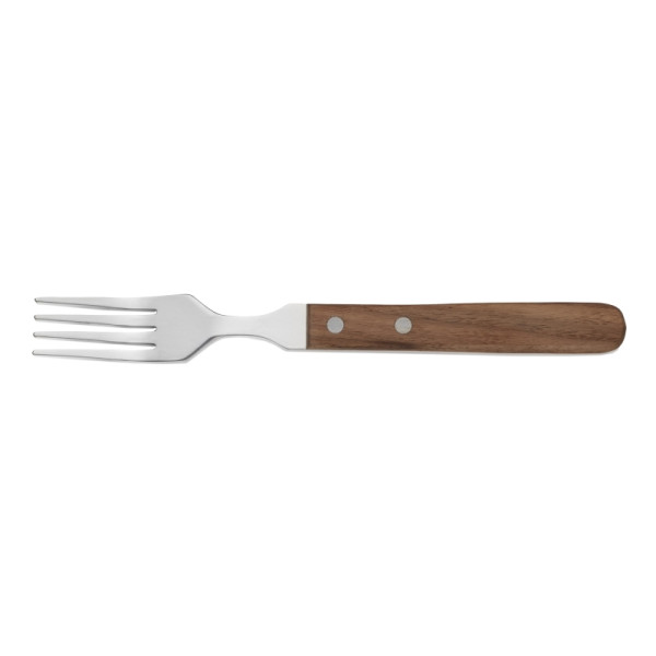 WAS Steakgabel Set, mit Walnussholzgriff, 20 cm, VE: 6 Stück, Holz, Chromstahl 13/0, 6401001