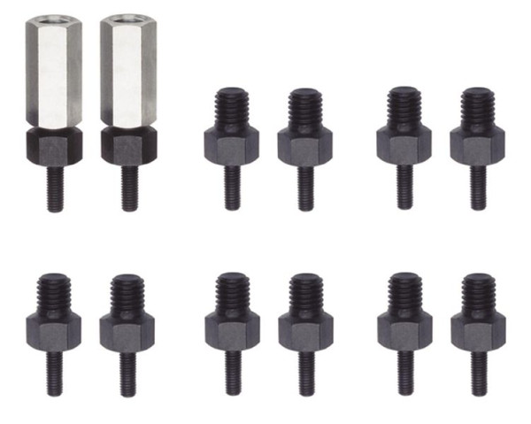 KUKKO Gewindeadapter Satz, Gewinde des Adapters Werkstückseite: M4-M5-M6-M8-M10-M12, 18-0-AS