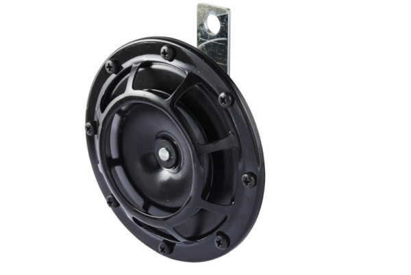 HELLA Horn, B133, 24V, 115dB(A), Frequenzbereich: 300Hz, Tiefton, elektrisch, ECE, Gehäusefarbe: schwarz, 3AF 005 631-227